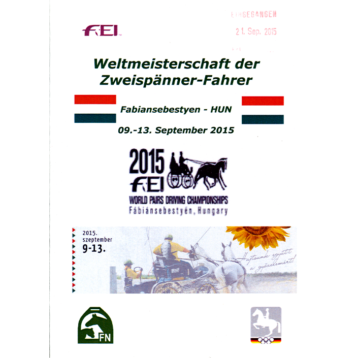 Weltmeisterschaft der Zweispänner-Fahrer 2015